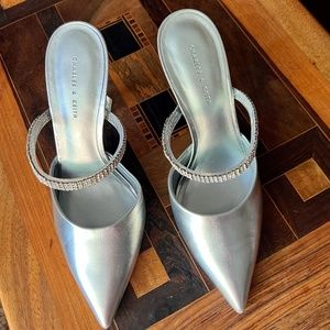 Gem Strap Metallic Mules